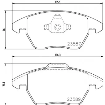 Jeu de 4 plaquettes de frein avant MINTEX MDB3022
