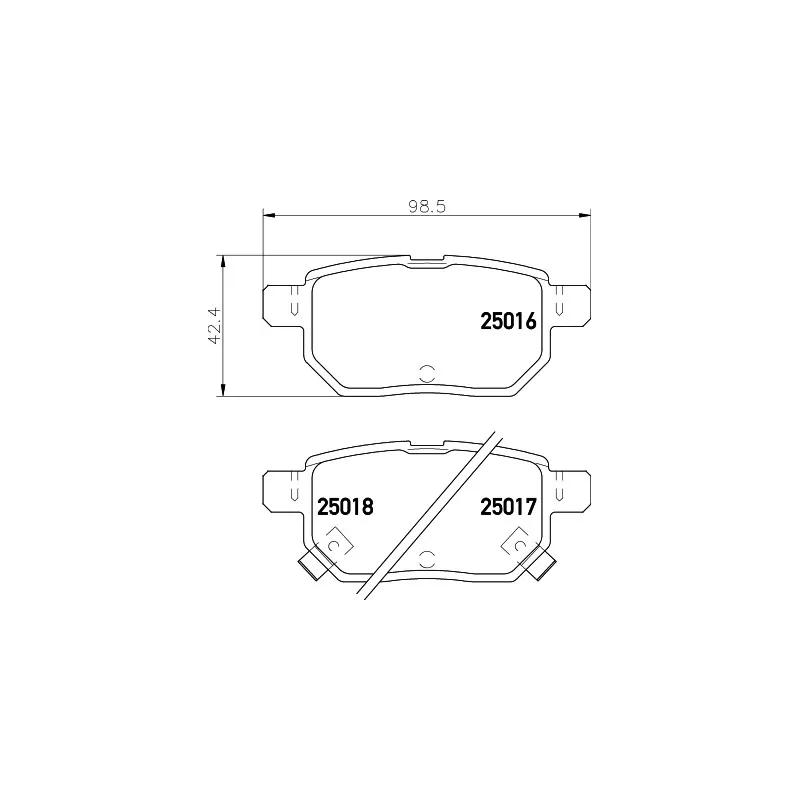 Jeu de 4 plaquettes de frein arrière MINTEX MDB3062