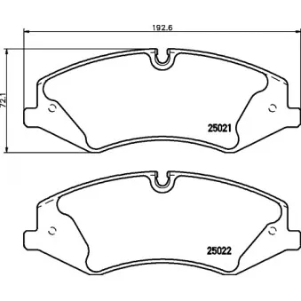 Jeu de 4 plaquettes de frein avant MINTEX MDB3073