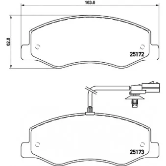 Jeu de 4 plaquettes de frein arrière MINTEX MDB3095