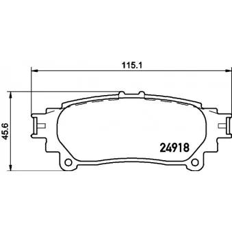 Jeu de 4 plaquettes de frein arrière MINTEX MDB3104