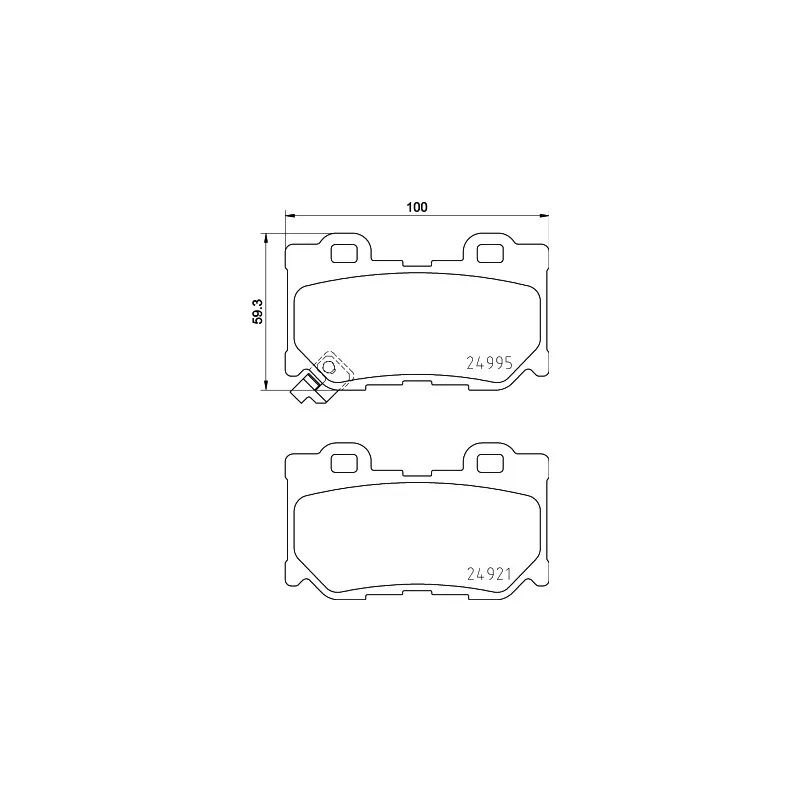 Jeu de 4 plaquettes de frein arrière MINTEX MDB3110