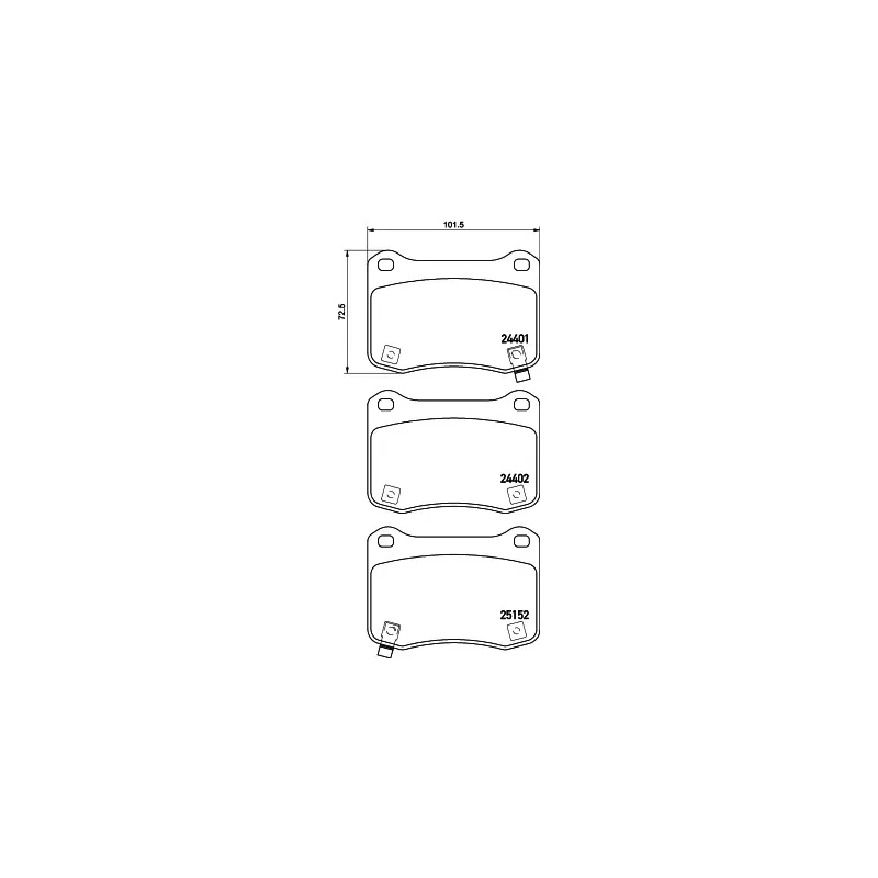 Jeu de 4 plaquettes de frein arrière MINTEX MDB3111