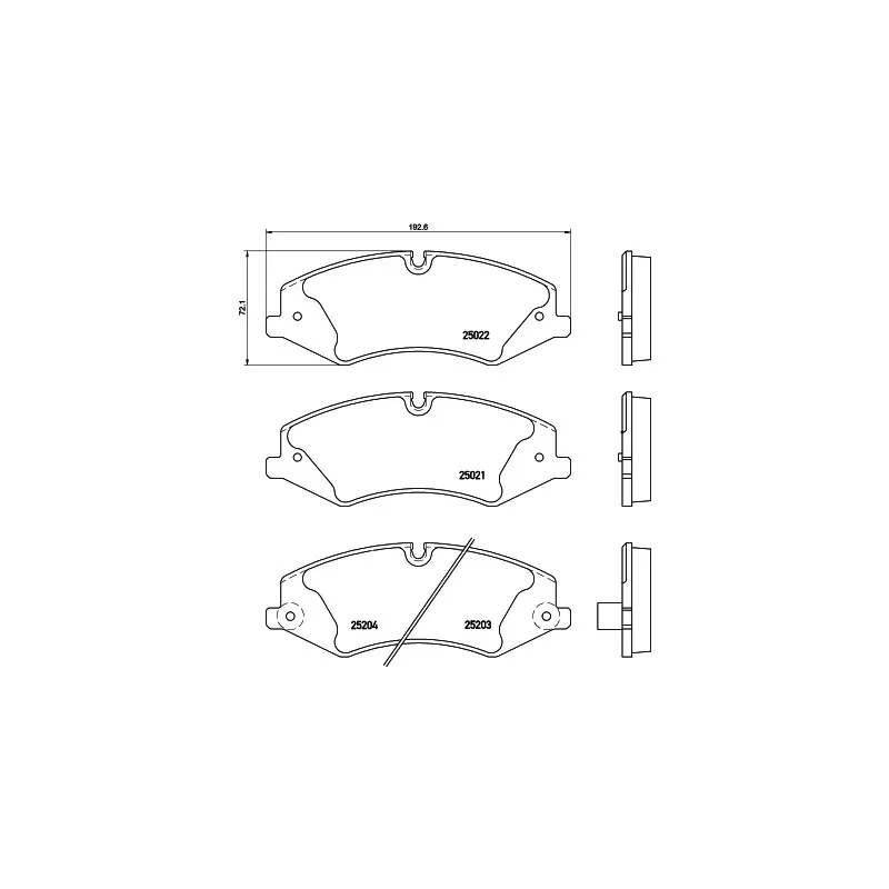 Jeu de 4 plaquettes de frein avant MINTEX MDB3124