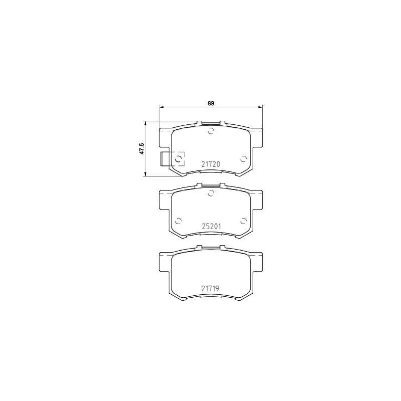 Jeu de 4 plaquettes de frein arrière MINTEX MDB3134