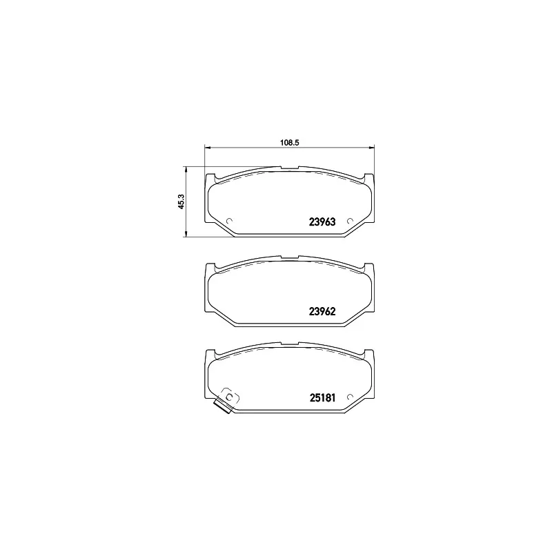Jeu de 4 plaquettes de frein avant MINTEX MDB3149