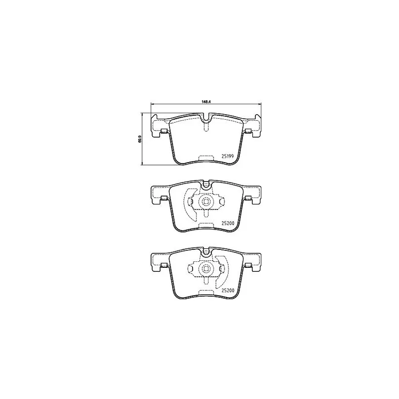 Jeu de 4 plaquettes de frein avant MINTEX MDB3153