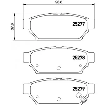 Jeu de 4 plaquettes de frein avant MINTEX MDB3229