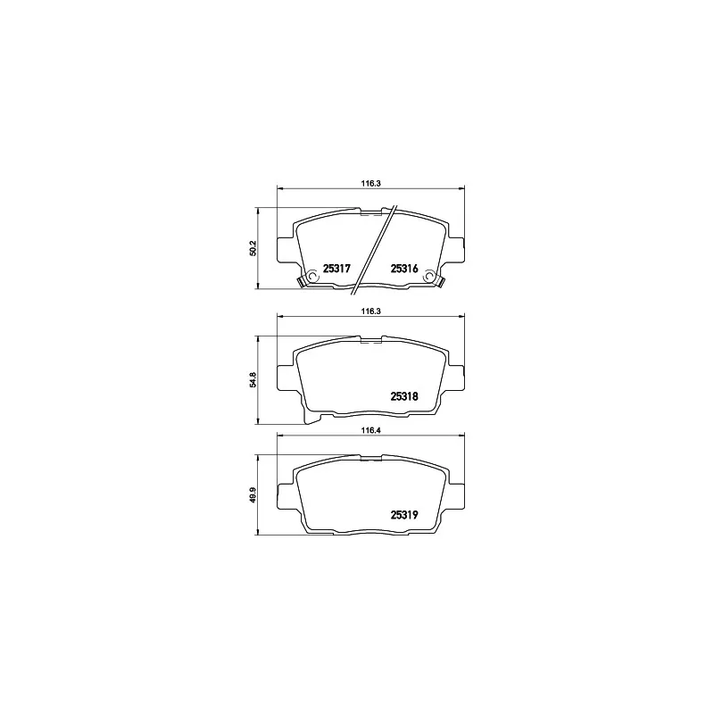 Jeu de 4 plaquettes de frein avant MINTEX MDB3236