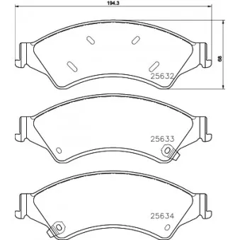 Jeu de 4 plaquettes de frein avant MINTEX MDB3265