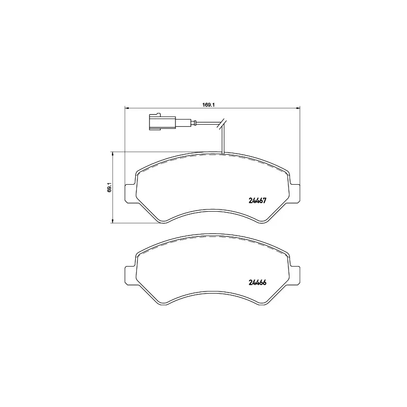 Jeu de 4 plaquettes de frein avant MINTEX MDB3298
