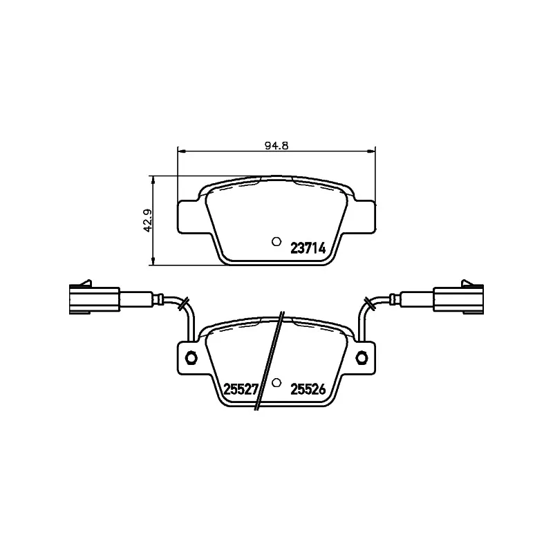 Jeu de 4 plaquettes de frein arrière MINTEX MDB3303