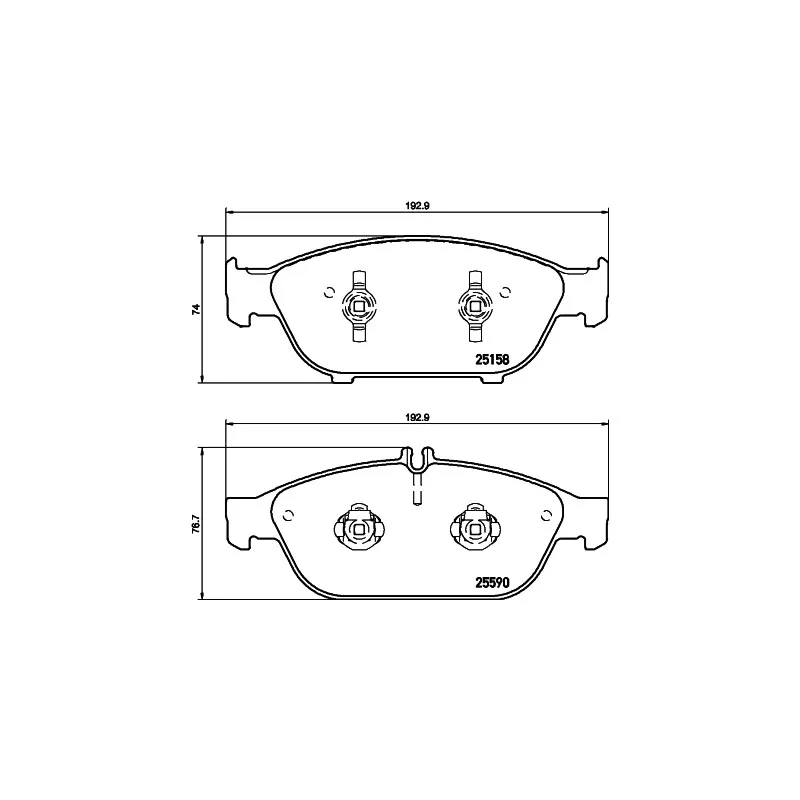 Jeu de 4 plaquettes de frein avant MINTEX MDB3311