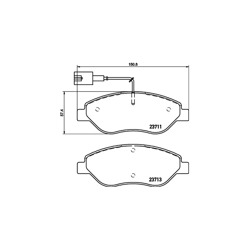 Jeu de 4 plaquettes de frein avant MINTEX MDB3318