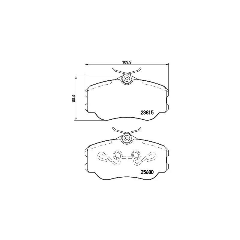 Jeu de 4 plaquettes de frein avant MINTEX MDB3371