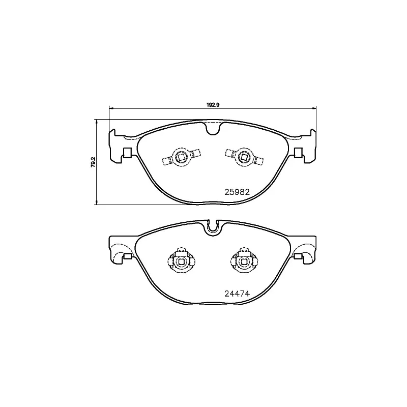 Jeu de 4 plaquettes de frein avant MINTEX MDB3376
