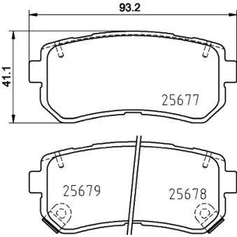 Jeu de 4 plaquettes de frein arrière MINTEX MDB3380