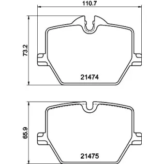 Jeu de 4 plaquettes de frein arrière MINTEX MDB3389