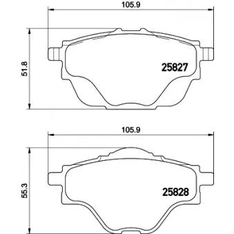 Jeu de 4 plaquettes de frein arrière MINTEX MDB3402