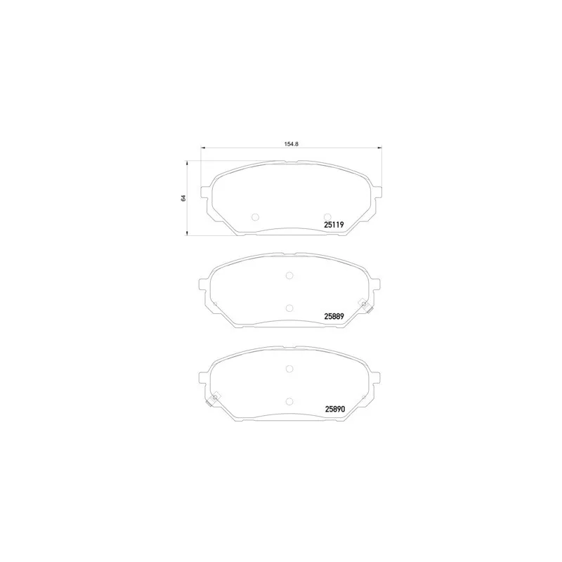 Jeu de 4 plaquettes de frein avant MINTEX MDB3404