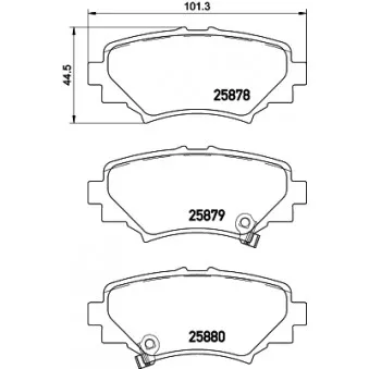 Jeu de 4 plaquettes de frein arrière MINTEX MDB3416