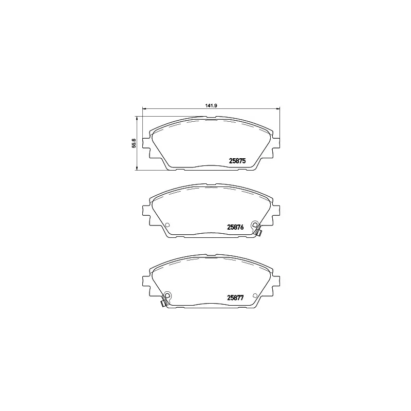Jeu de 4 plaquettes de frein avant MINTEX MDB3417
