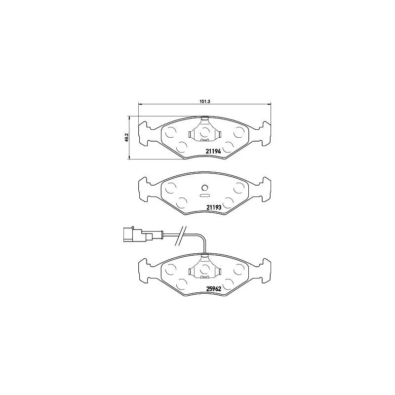 Jeu de 4 plaquettes de frein avant MINTEX MDB3436