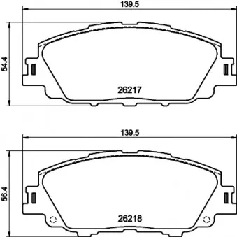 Jeu de 4 plaquettes de frein avant MINTEX MDB3456