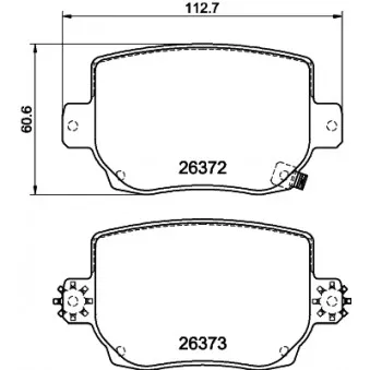 Jeu de 4 plaquettes de frein arrière MINTEX MDB3476