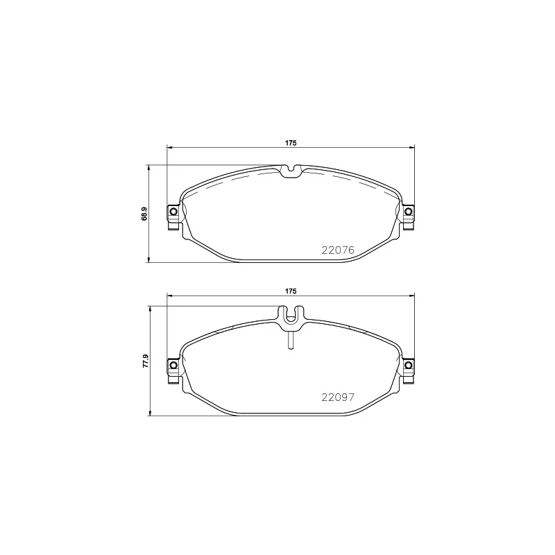 Jeu de 4 plaquettes de frein avant MINTEX MDB3740