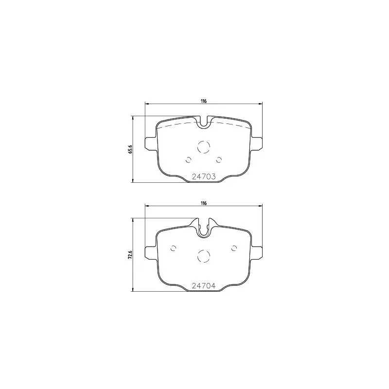 Jeu de 4 plaquettes de frein arrière MINTEX MDB3763
