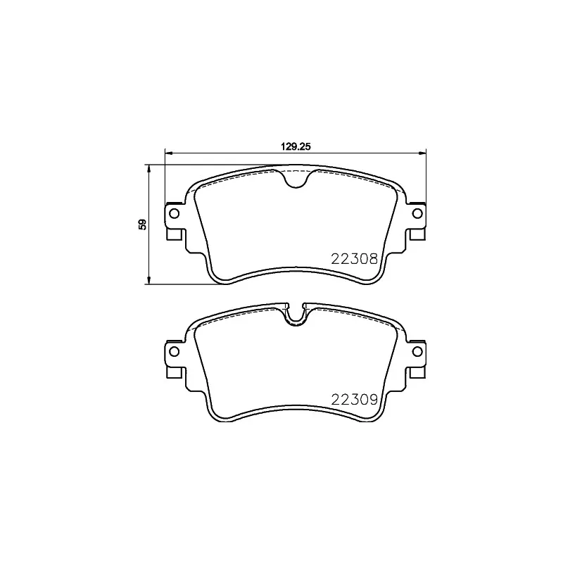 Jeu de 4 plaquettes de frein arrière MINTEX MDB3850