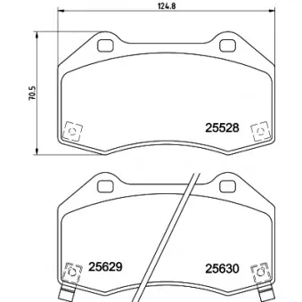 Jeu de 4 plaquettes de frein avant MINTEX MDB3851
