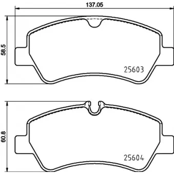 Jeu de 4 plaquettes de frein arrière MINTEX MDB3912