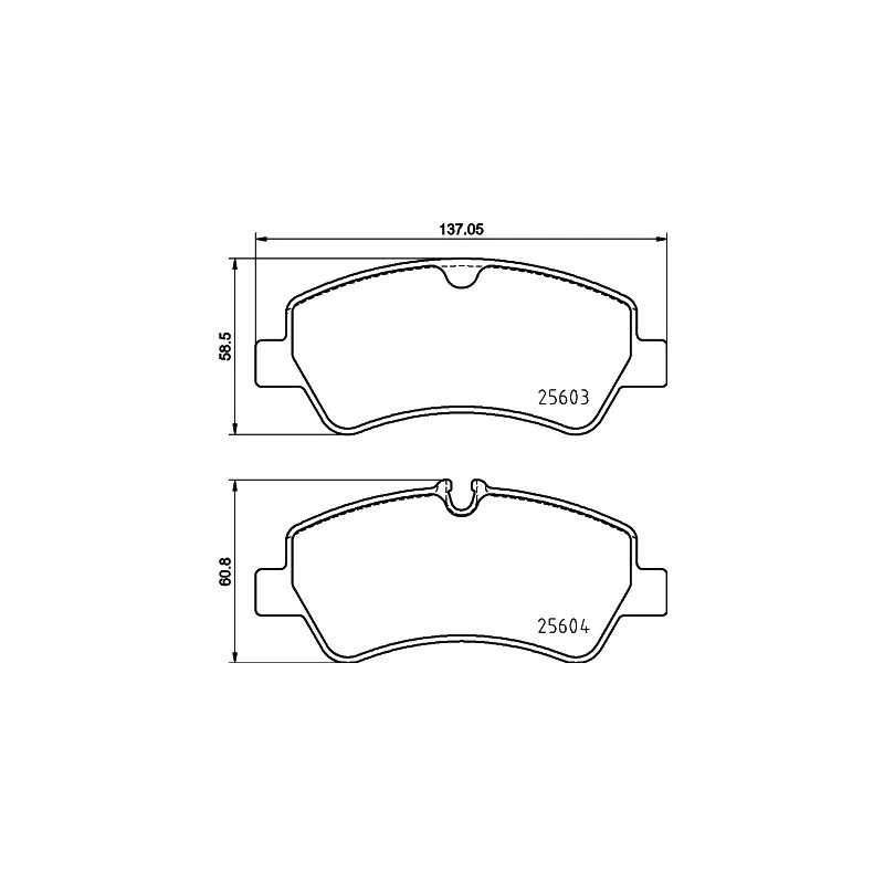 Jeu de 4 plaquettes de frein arrière MINTEX MDB3912