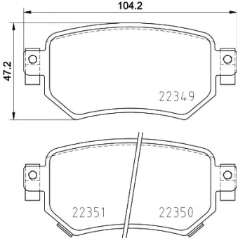 Jeu de 4 plaquettes de frein arrière MINTEX MDB3934