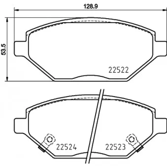 Jeu de 4 plaquettes de frein avant MINTEX MDB3937