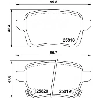 Jeu de 4 plaquettes de frein arrière MINTEX MDB4030