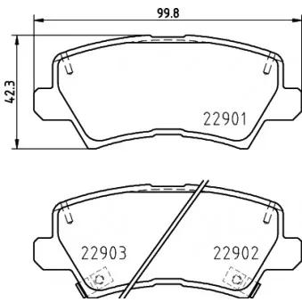 Jeu de 4 plaquettes de frein arrière MINTEX MDB4049