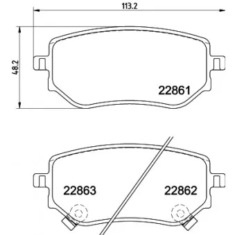Jeu de 4 plaquettes de frein arrière MINTEX MDB4119