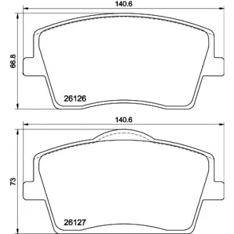 Jeu de 4 plaquettes de frein avant MINTEX MDB4147