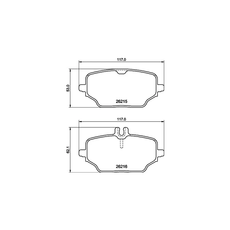 Jeu de 4 plaquettes de frein arrière MINTEX MDB4219