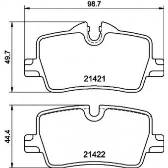 Jeu de 4 plaquettes de frein arrière MINTEX MDB4271