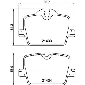 Jeu de 4 plaquettes de frein arrière MINTEX MDB4277