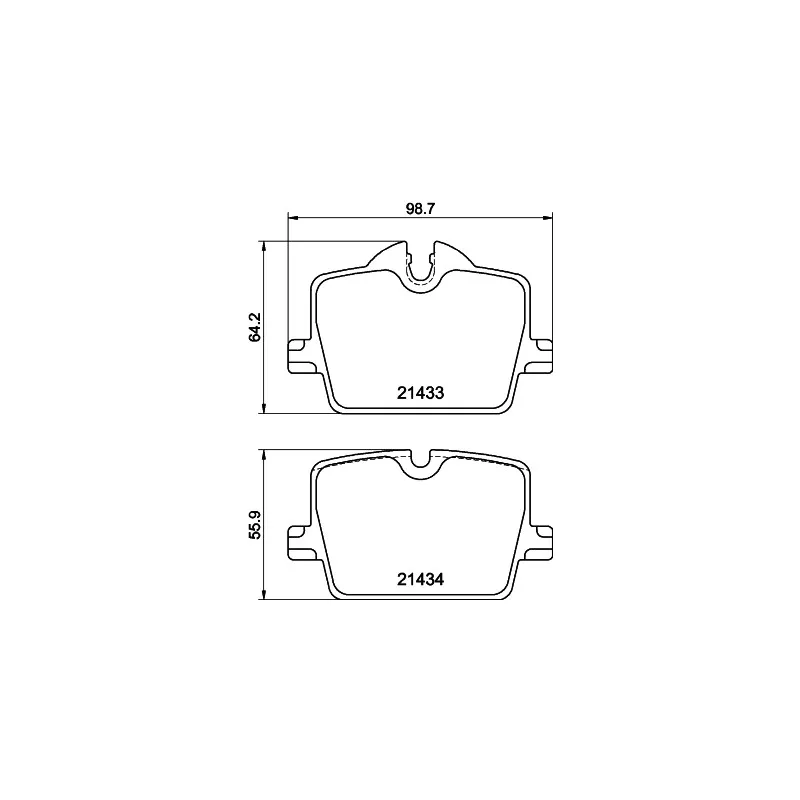 Jeu de 4 plaquettes de frein arrière MINTEX MDB4277