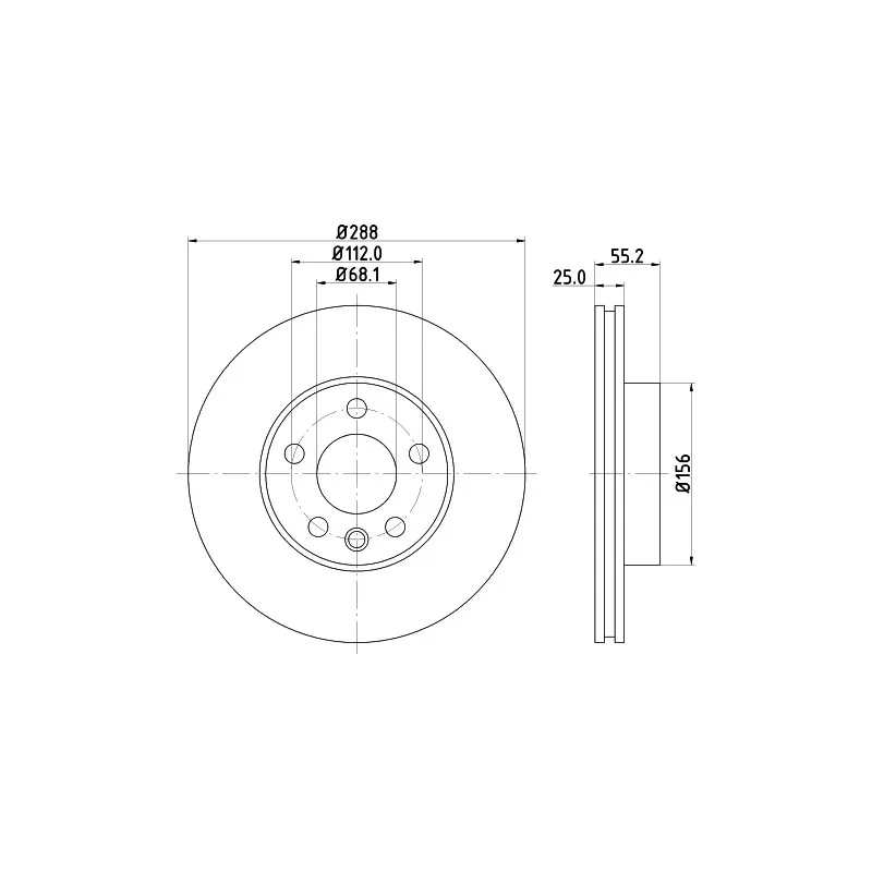 Jeu de 2 disques de frein avant MINTEX MDC1017