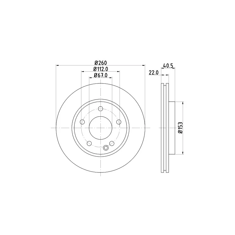 Jeu de 2 disques de frein avant MINTEX MDC1035