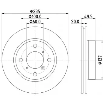Jeu de 2 disques de frein avant MINTEX MDC1059