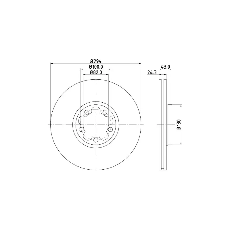 Jeu de 2 disques de frein avant MINTEX MDC1082C