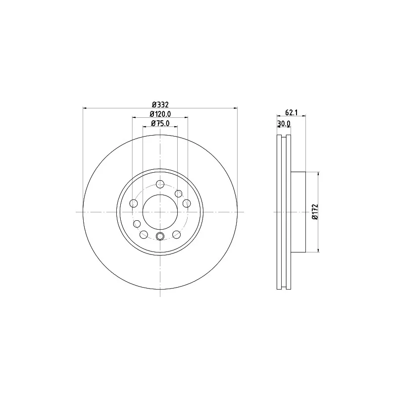 Jeu de 2 disques de frein avant MINTEX MDC1131